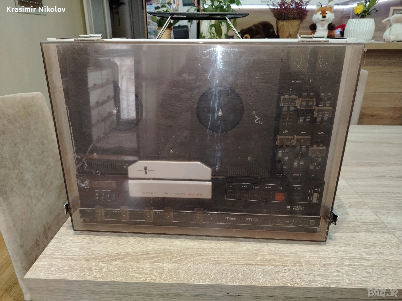 магнетофон Philips N 4418 за части. , снимка 1