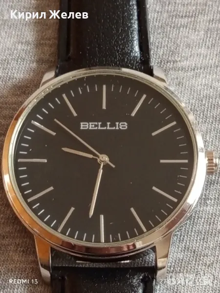 Чисто нов дамски часовник BELLIS QUARTZ с кожена каишка стилен дизайн 49860, снимка 1