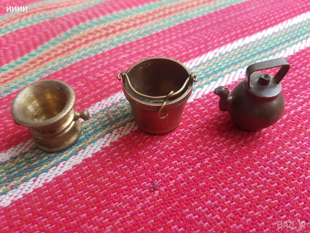 Месингови чайник хаванче кофа, снимка 1