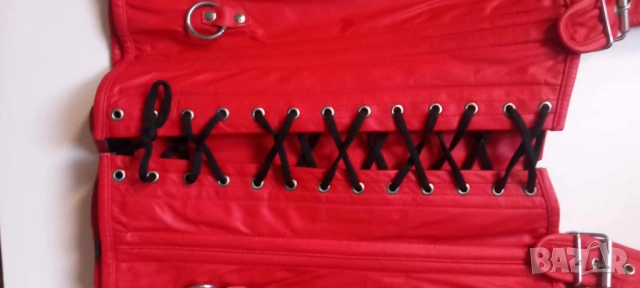 Кожен дамски оригинален готик корсет, снимка 5 - Корсети, бюстиета, топове - 51554593