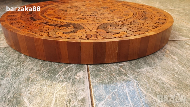 Дървено Пано Календар на Маите, снимка 6 - Декорация за дома - 53162574