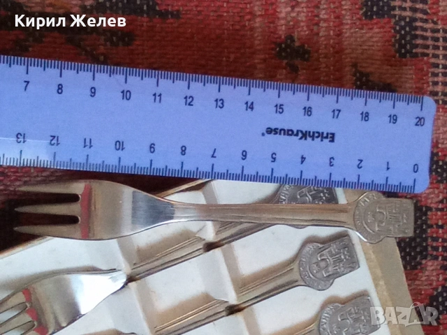 Комплект вилици малки  за десерт 53679, снимка 4 - Антикварни и старинни предмети - 53389216