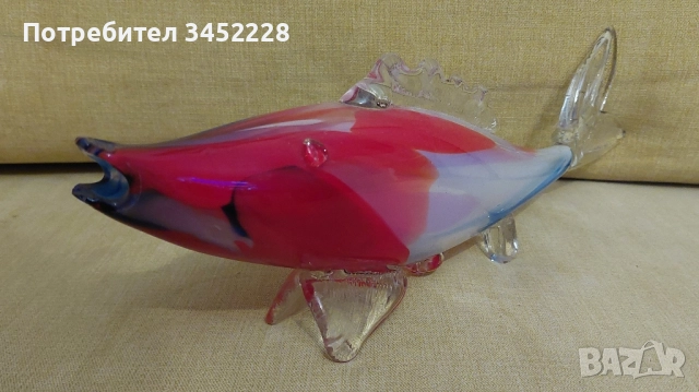 фигура стъклена риба за колекционери , снимка 3 - Антикварни и старинни предмети - 51861125