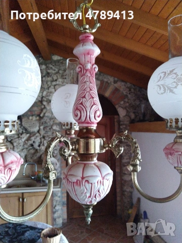 Старинен полилей, снимка 3 - Антикварни и старинни предмети - 54268345