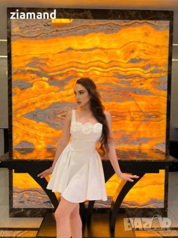 Бонбонеста рокля рози бяла, снимка 5 - Рокли - 49933705