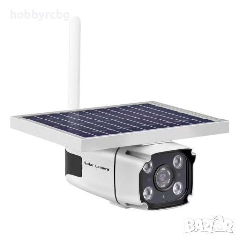 Соларна 4G HD камера за видеонаблюдение със слот за 4G SIM и карта памет, снимка 1 - HD камери - 46393918