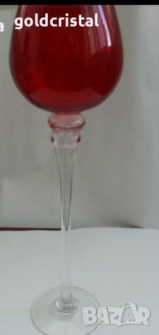 стъклена чаша за декорация свещник