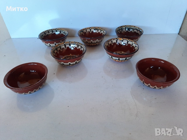 Български битови керамични чиний купи и капаци, снимка 17 - Чинии - 52930225