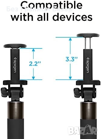 Нов Bluetooth селфи стик Spigen Velo, лек и компактен, дистанционно за снимки, снимка 4 - Чанти, стативи, аксесоари - 53096535