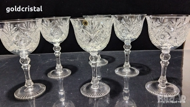 кристални чаши , снимка 5 - Антикварни и старинни предмети - 53127030