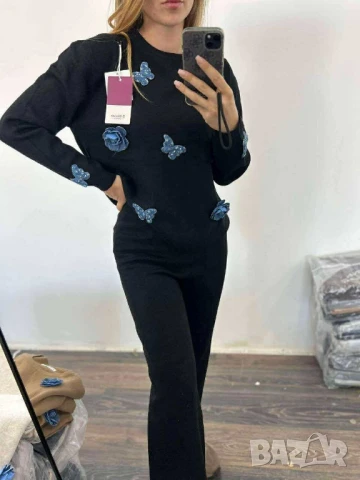 дамски екипи от фино плетиво с деним , снимка 3 - Спортни екипи - 51339884