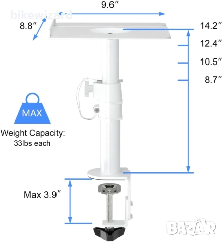 2 Броя стойки за говорители въртящ се, накланящ се макс 23 кг. НОВИ, снимка 4 - Други стоки за дома - 53879328