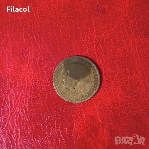 Великобритания  1/2 пени 1914 година, снимка 2 - Нумизматика и бонистика - 50417955