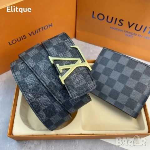 колани от естествена кожа и портмоне Louis Vuitton hermes , снимка 3 - Колани - 52741793