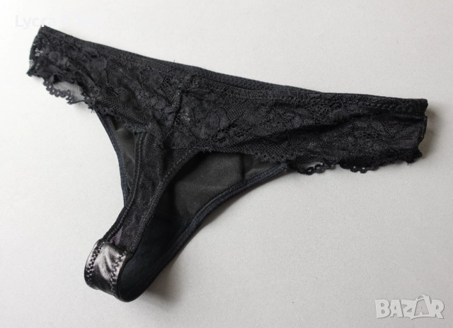 Zeeman S черна полупрашка с кожа и дантела, снимка 2 - Бельо - 52459723