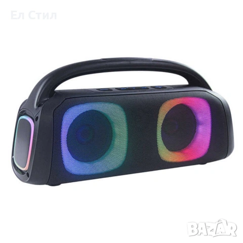 Парти тонколона 2 × 5.25" – 40 W RMS, Bluetooth, RGB LED светлини, батерия 3600 mAh, снимка 7 - Тонколони - 53572718