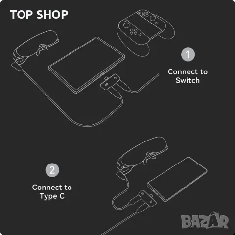 Rokid Mini Hub преобразувател за зареждане, аксесоари за AR очила за Switch XboxSmart Phone, снимка 5 - Друга електроника - 48794597