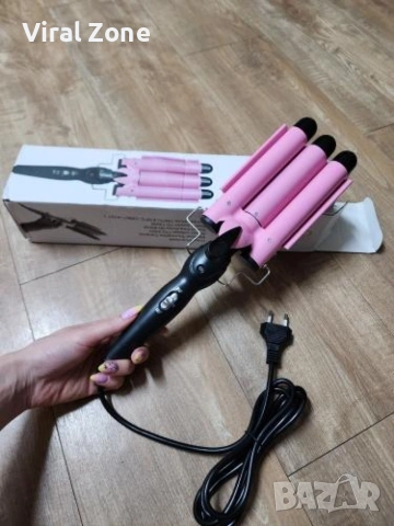 Тройна ретро преса за къдрене на косата, снимка 11 - Преси за коса - 53252904