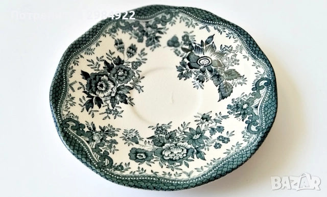 Винтидж кралска малка немска чиния Бяло-синьо-червена малка чиния Bavaria Schlottenhof, снимка 5 - Антикварни и старинни предмети - 53449776