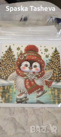 Коледни диамантени картички , снимка 10 - Декорация за дома - 52617907