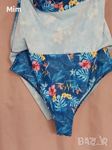 4XL Бански рокля син на цветя , снимка 7 - Бански костюми - 54130316