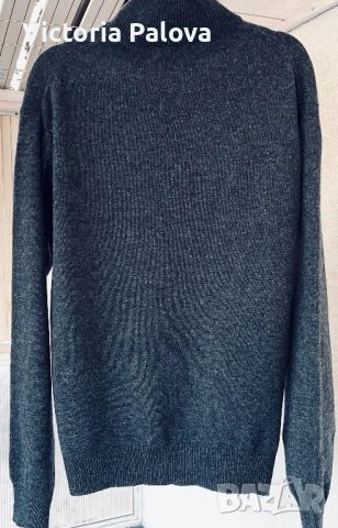 Класически сив кардиган/ жилетка с цип премиум GANT Швеция, снимка 9 - Блузи - 52430660