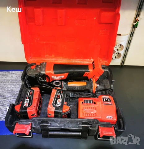 Ъглошлайф Milwaukee 18w (2 батерии)