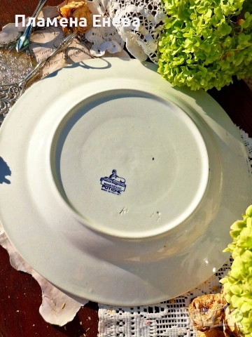 Антикварен терин +плато, снимка 13 - Антикварни и старинни предмети - 53613986