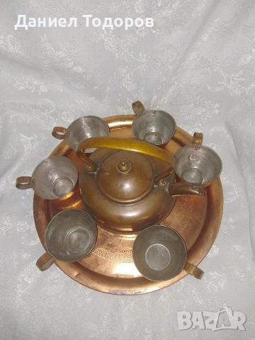 Стар Меден Сервиз за - Чай, Кафе , Ракия - 8 части, снимка 9 - Сервизи - 54081566