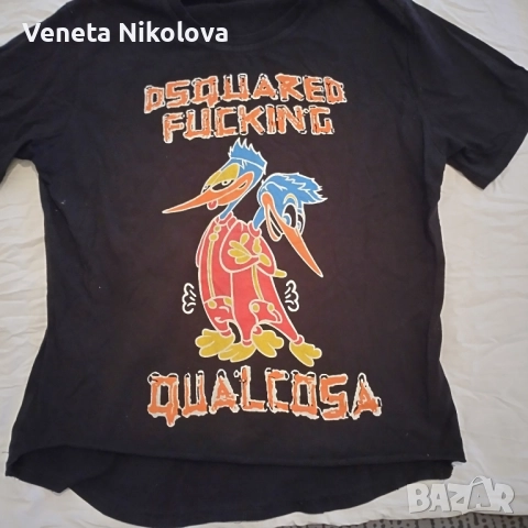 Черна мъжка тениска с анимационен герой , снимка 3 - Тениски - 52537533