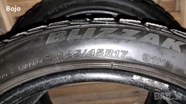 Зимни гуми Bridgestone Blizzak 225/45/17 Бриджстон Близак 2 бр., снимка 6 - Гуми и джанти - 45208728