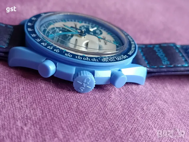 Omega Swatch Moons Speedmaster часовник Хронограф Копие, снимка 8 - Мъжки - 49476854