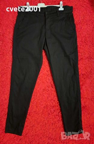 Мъжки черен панталон, снимка 1 - Панталони - 45697661