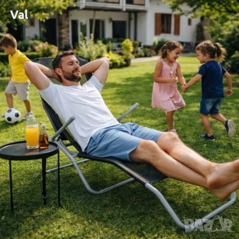 Градински шезлонг - перфектна комбинация от елегантност и практичност, снимка 2 - Градински мебели, декорация  - 53843033