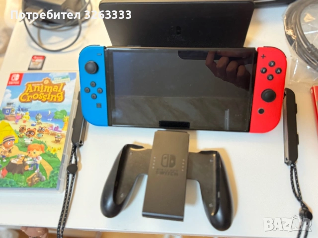 Nintendo Switch Oled 256gb + Игри и Кейс; Гаранция до 19.04.2026, снимка 2 - Nintendo конзоли - 53026406