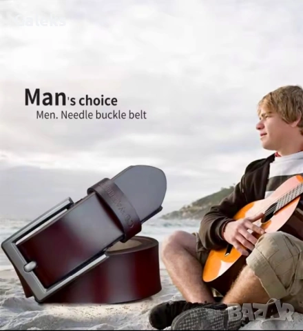 Мъжки, Премиум Спортен Кожен Колан COWATHER*/ Естествена телешка кожа!, снимка 18 - Колани - 49757236