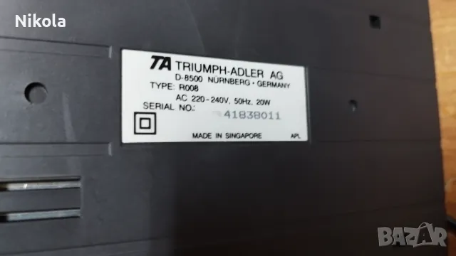 Triumph-Adler AG D -8600 Печатащ настолен калкулатор с лента, снимка 7 - Антикварни и старинни предмети - 46956242