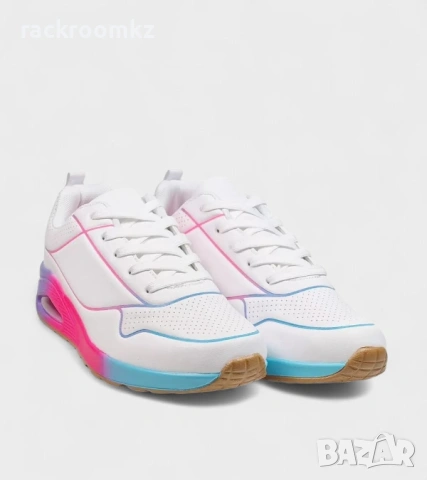 Дамски бели маратонки с цветни акценти модел: D9158-3 white, снимка 2 - Маратонки - 53121140