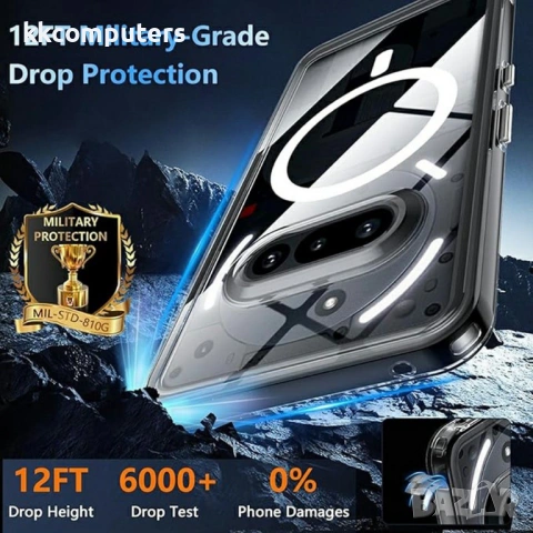 Прозрачен Магнитен Калъф за Nothing Phone (4a) - TPU, Airbag, 0.8mm защита, Прозрачен, снимка 5 - Калъфи, кейсове - 54087695