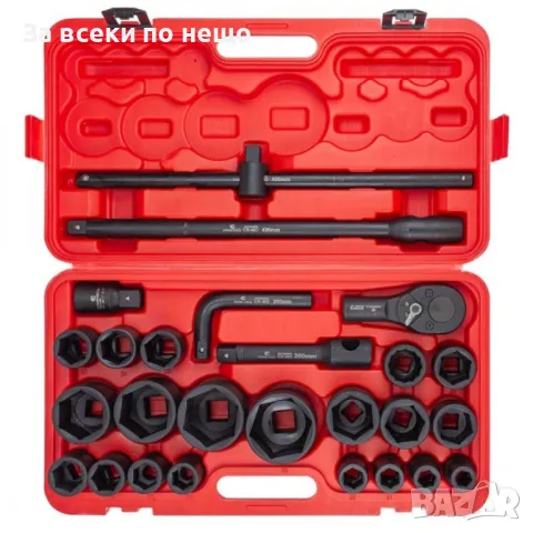 Гедоре с ударни вложки 26 части 3/4'' 6-стенно EverForce, снимка 3 - Гедорета - 50346355