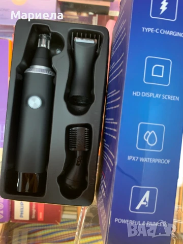 Акумулаторен Тример За Нос / Уши / Коса / Брада, снимка 8 - Тримери - 50535094