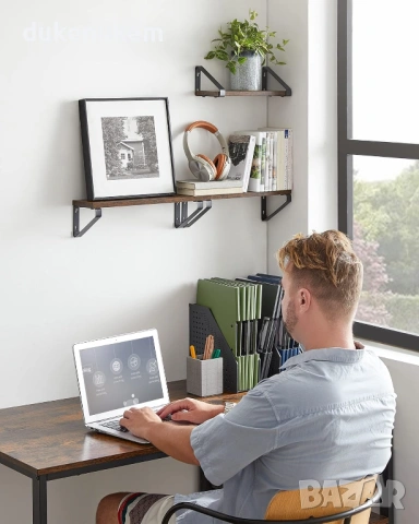 Комплект от 3 броя Плаващи стенни рафтове, 30/ 35/40 см, снимка 4 - Етажерки - 53227732