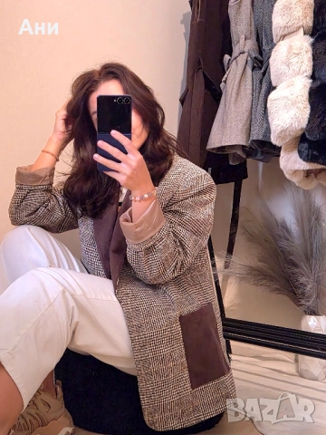 Разпродажба Дамски блейзър каре и пепит М/Л, снимка 6 - Комплекти - 52092132