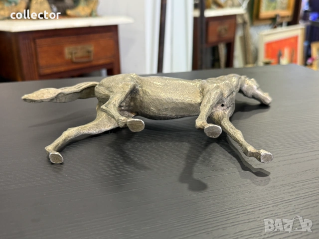 Бронзова фигура на арабски кон. №8058, снимка 9 - Антикварни и старинни предмети - 54050856