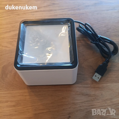 Кабелен USB баркод скенер ASHATA – 1D/2D, настолен (hands-free), снимка 8 - Друго търговско оборудване - 53110075