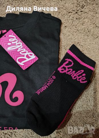 Нова Барби тениска с чорапки С/М, снимка 1 - Тениски - 45179625