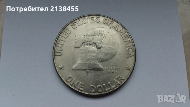 Отлично съхранявана и запазена монета от 1 долар 1976 година, буква D - USA, САЩ, снимка 4 - Нумизматика и бонистика - 52578705