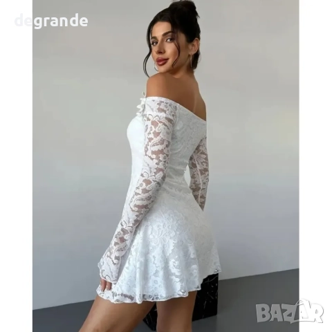 Рокля от бяла дантела, снимка 3 - Рокли - 51436171