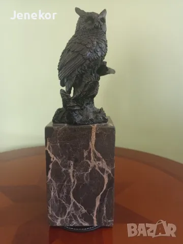 Бронзова фигура бухала. , снимка 7 - Статуетки - 50399492