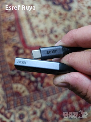USB-C към HDMI адаптер Acer – за телефон/лаптоп към телевизор, снимка 3 - Работни компютри - 53977193